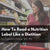 How to Read a Nutrition Label - Utzy Naturals