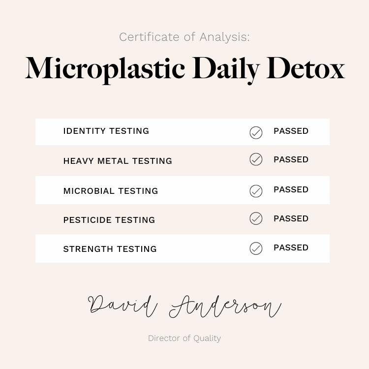 Microplastic Daily Detox COA