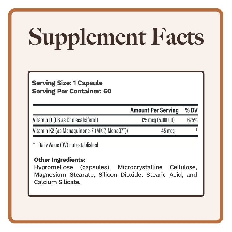 Vitamin K2 & D3 - Utzy Naturals